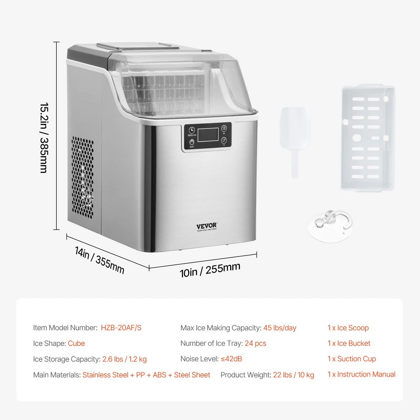 High-Output Countertop Ice Maker for Airbnb & Short-Term Rentals